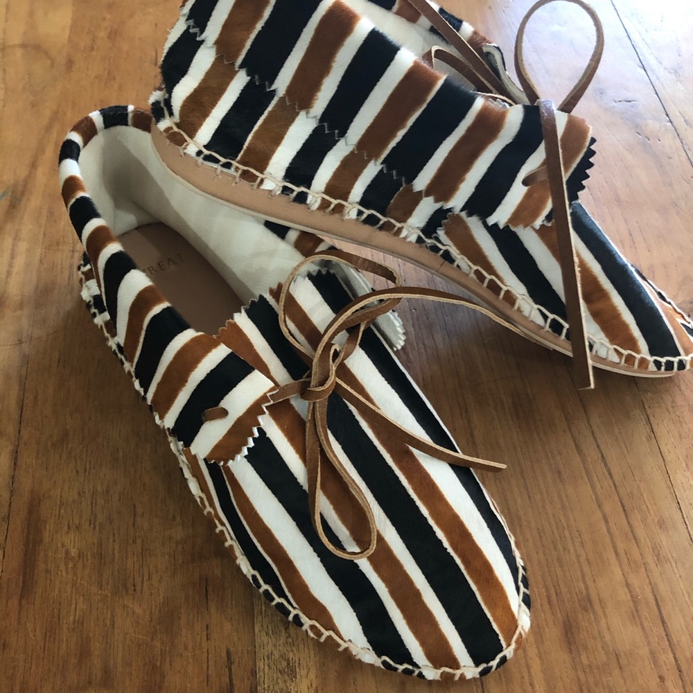 The Great Pony Hair Round Toe Moccasins